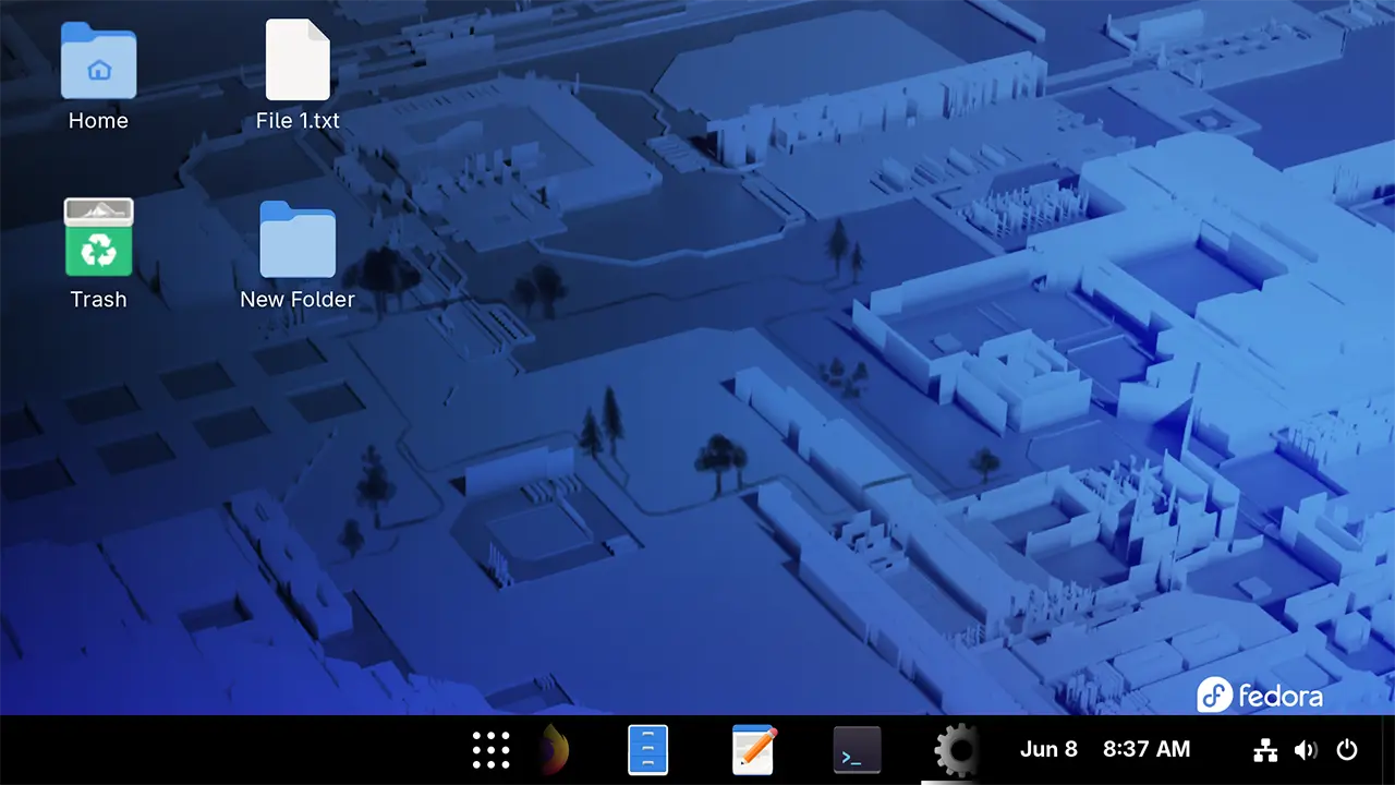 Desktop Icons on Fedora 44 GNOME