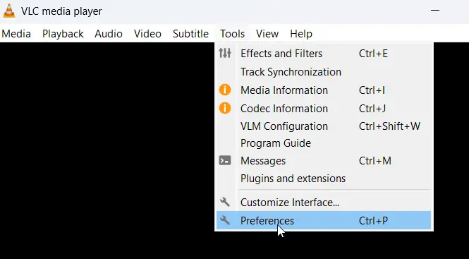 VLC Preferences