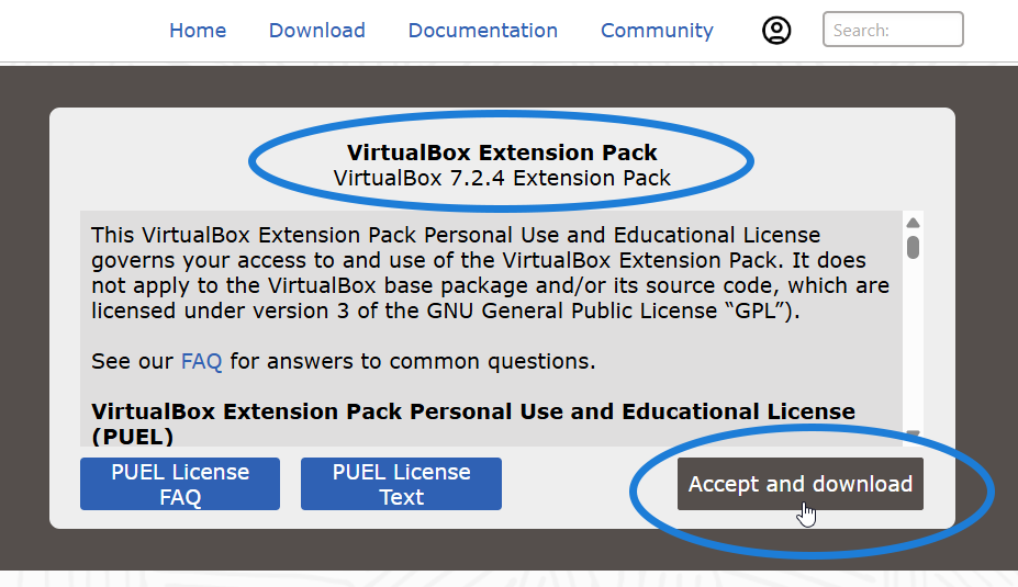 VirtualBox Extension Pack