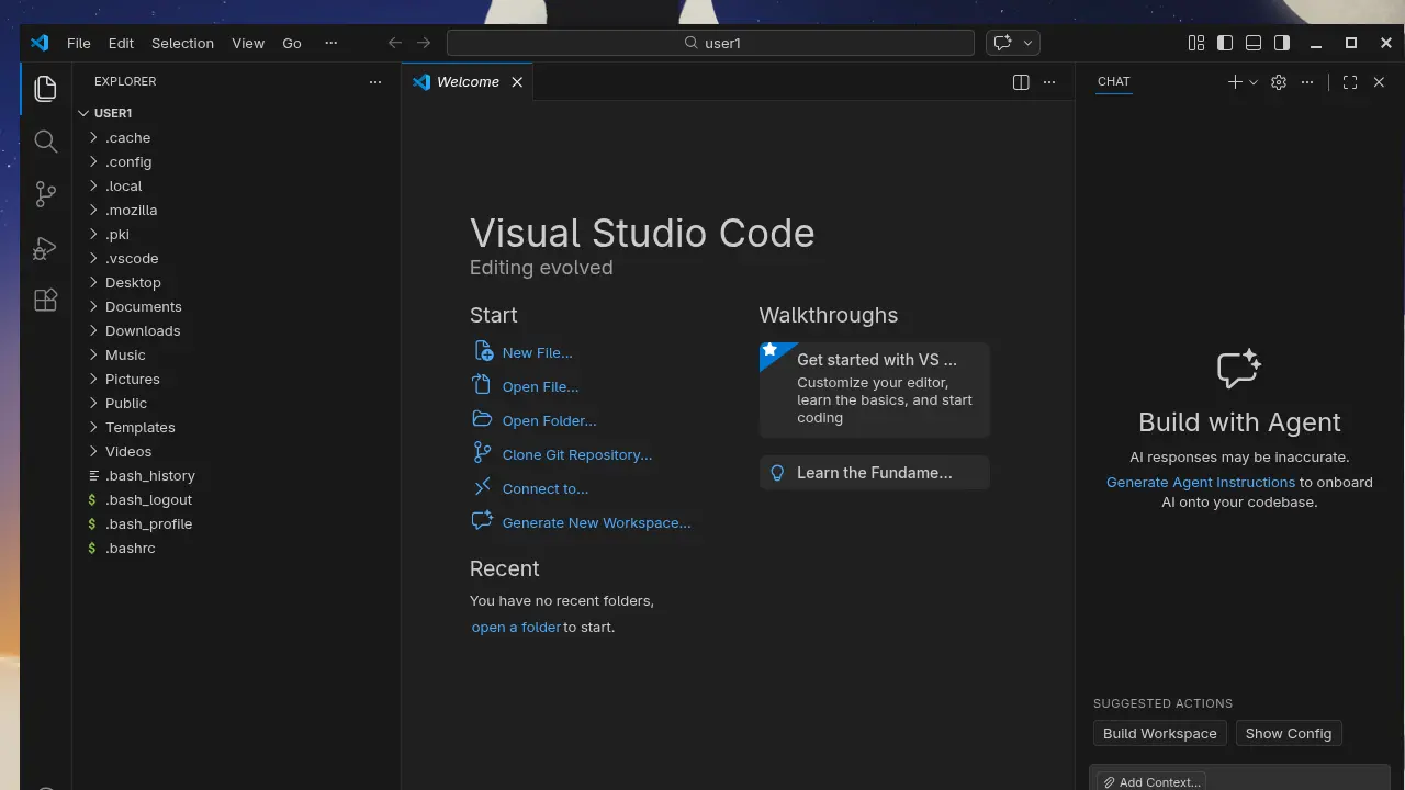 Install VS Code on Fedora 43
